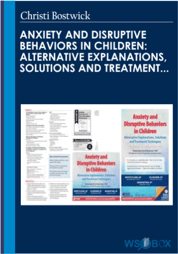Anxiety And Disruptive Behaviors In Children: Alternative Explanations, Solutions And Treatment Techniques – Christi Bostwick