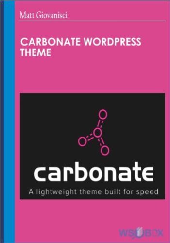 Carbonate WordPress Theme – Matt Giovanisci