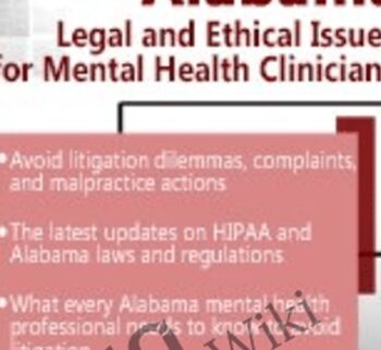 Alabama Legal and Ethical Issues for Mental Health Clinicians - Susan Lewis