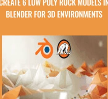 Create 6 low poly rock models in Blender for 3D environments