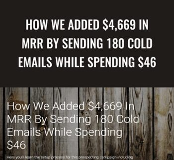 How We Added $4,669 In MRR By Sending 180 Cold Emails While Spending $46