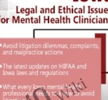 Iowa Legal and Ethical Issues for Mental Health Clinicians - Susan Lewis