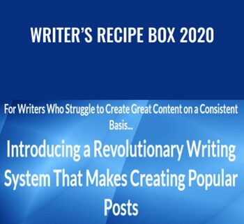 Writer’s Recipe Box 2020 – Jon Morrow