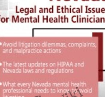 Nevada Legal and Ethical Issues for Mental Health Clinicians - Susan Lewis