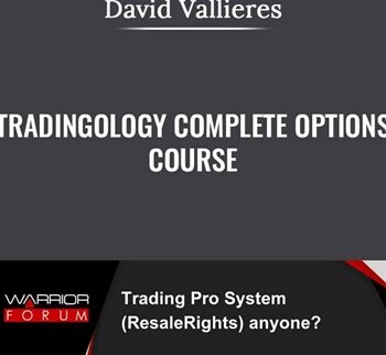 Tradingology Complete Options Course - David Vallieres