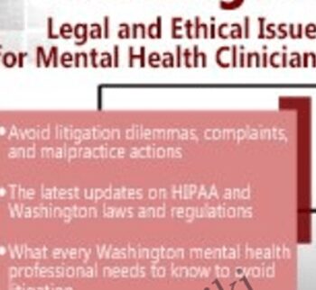 Washington Legal and Ethical Issues for Mental Health Clinicians - Susan Lewis