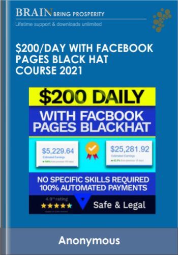 $200/Day With Facebook Pages Black Hat Course (2021)