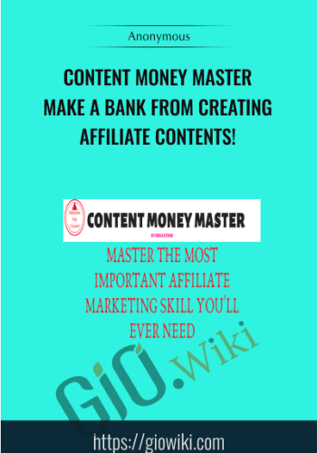 Content Money Master - Make A Bank From Creating Affiliate Contents!