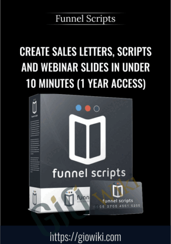 Create Sales letters, Scripts and Webinar Slides in under 10 minutes (1 Year Access) - Funnel Scripts