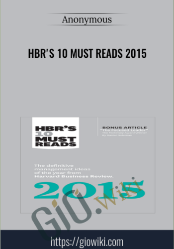HBR's 10 Must Reads 2015