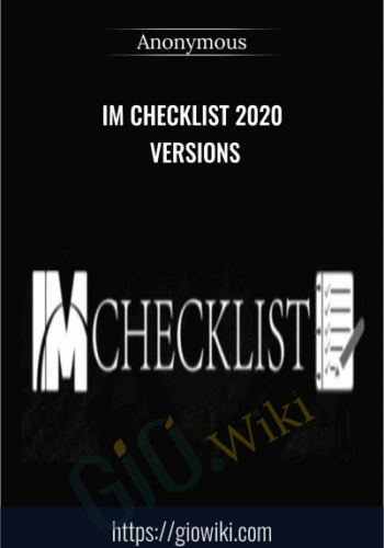 IM Checklist 2020 versions