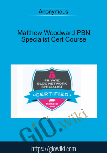 Matthew Woodward PBN Specialist Cert Course