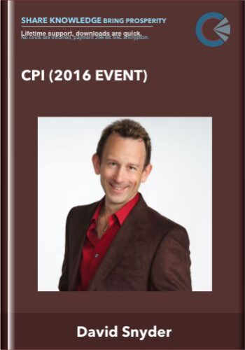 Cpi (2016 Event) – David Snyder