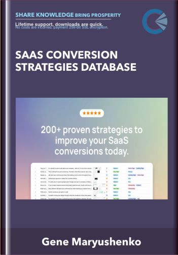SaaS Conversion Strategies Database – Gene Maryushenko