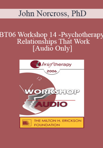 [Audio Only] BT06 Workshop 14 – Psychotherapy Relationships That Work: Tailoring The Relationship To The Individual Patient – John Norcross, PhD