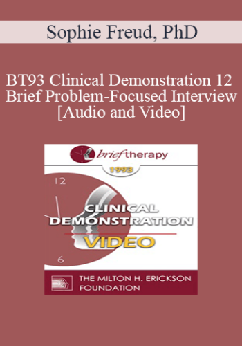 BT93 Clinical Demonstration 12 – Brief Problem-Focused Interview – Sophie Freud, PhD