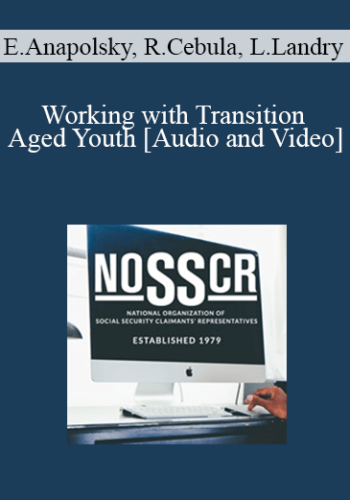 Ellyce Anapolsky, Ray Cebula, Linda Landry – Working With Transition Aged Youth