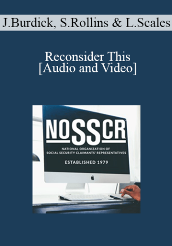 Jennifer Burdick, Steve Rollins, Leon Scales – Reconsider This