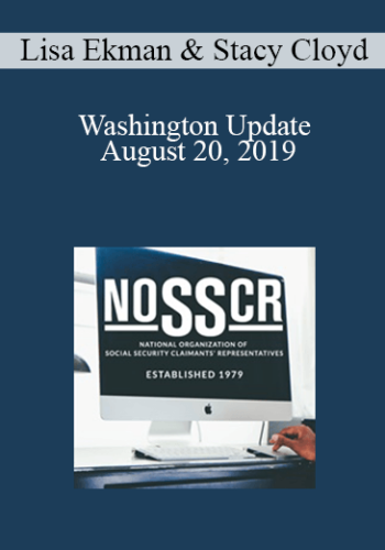 Lisa Ekman, Stacy Cloyd – Washington Update August 20, 2019