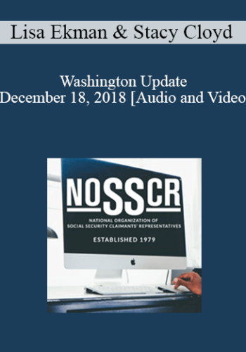 Lisa Ekman, Stacy Cloyd – Washington Update December 18, 2018