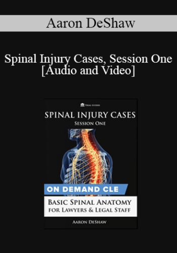 Trial Guides – Spinal Injury Cases, Session One: Basic Spinal Anatomy For Lawyers And Legal Staff