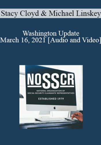 Stacy Cloyd, Michael Linskey – Washington Update – March 16, 2021