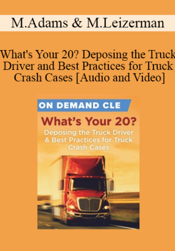 Trial Guides – What’s Your 20? Deposing The Truck Driver And Best Practices For Truck Crash Cases