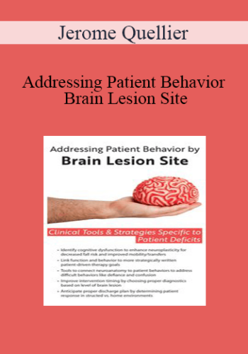 Jerome Quellier - Addressing Patient Behavior by Brain Lesion Site: Clinical Tools & Strategies Specific to Patient Deficits