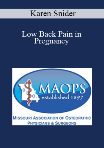 Karen Snider – Low Back Pain In Pregnancy