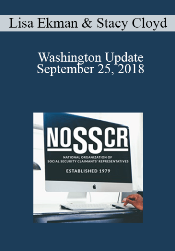 Lisa Ekman, Stacy Cloyd – Washington Update September 25, 2018