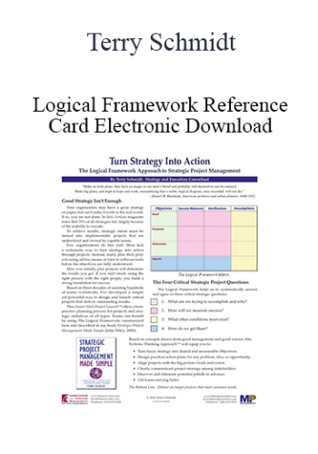 Terry Schmidt – Logical Framework Reference Card Electronic Download