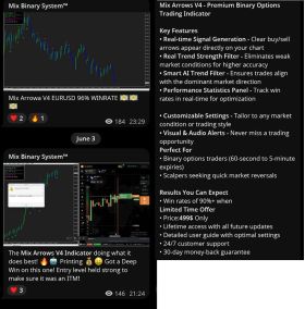 Binary Mix Arrow V4 – Win Rate 90%
